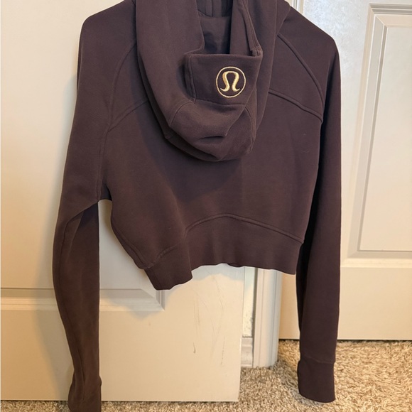 Authentic Lululemon Scuba Zip-Up cropped Hoodie espresso. - Picture 2 of 11